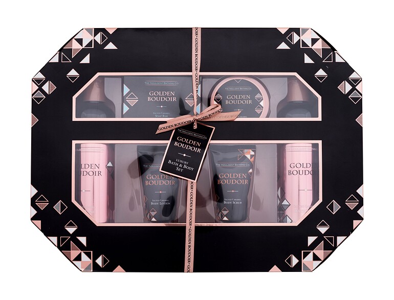 Duschgel The Indulgent Bathing Co. Golden Boudoir Luxury Bath & Body Set 300 ml Beschädigte Schachtel Sets