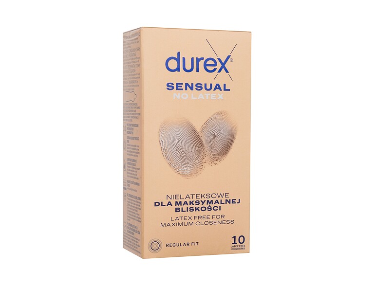 Kondom Durex Sensual No Latex 10 St. Beschädigte Schachtel