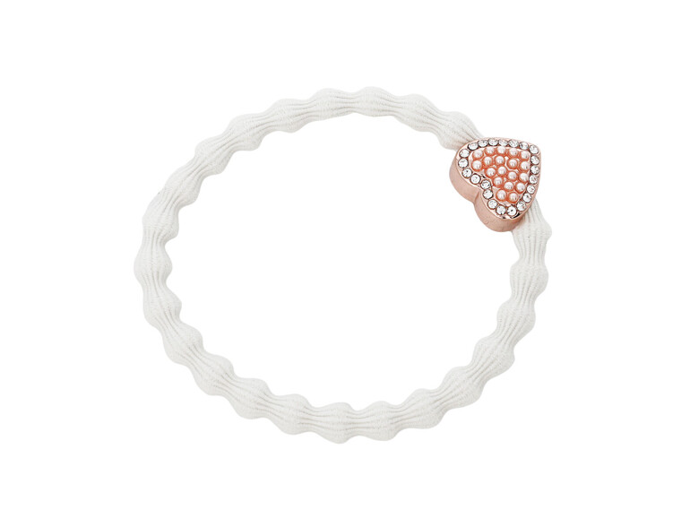 Haargummi By Eloise London Rose Gold Bling Heart Cream 1 St.