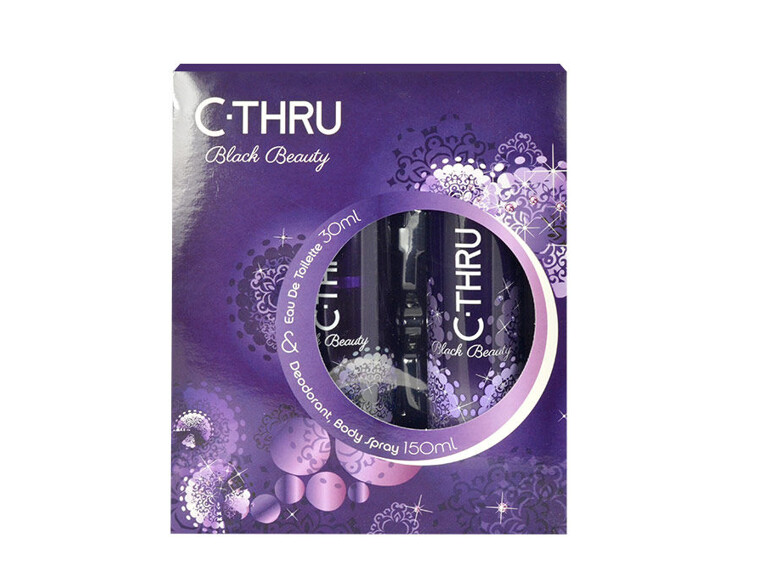 Eau de toilette C-THRU Black Beauty 30 ml boîte endommagée Sets