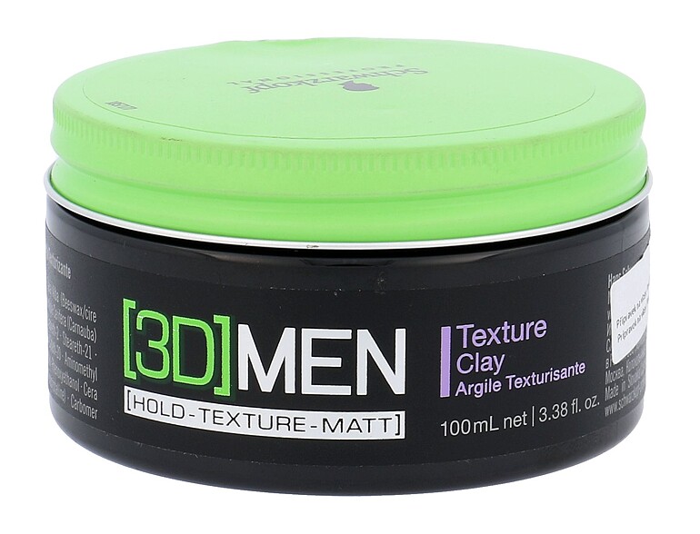 Für Haardefinition Schwarzkopf Professional 3DMEN Texture Clay 100 ml Beschädigtes Flakon