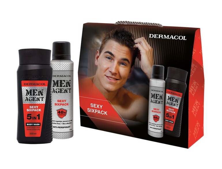 Duschgel Dermacol Men Agent Sexy Sixpack 5in1 250 ml Beschädigte Schachtel Sets