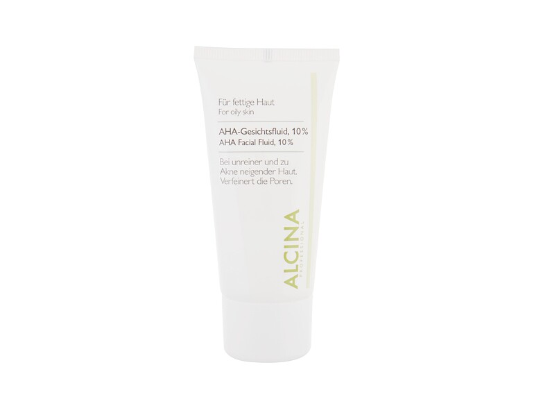 Nachtcreme ALCINA For Oily Skin AHA Facial Fluid, 10% 50 ml Beschädigte Schachtel