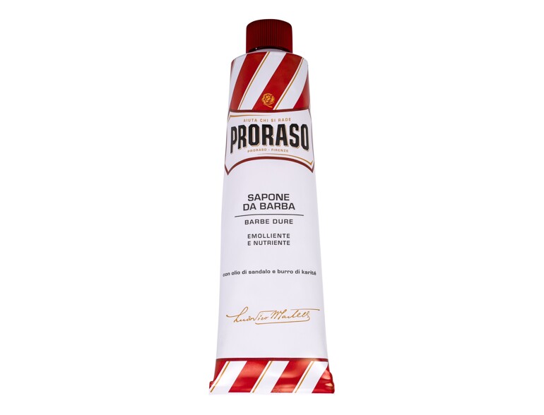 Mousse à raser PRORASO Red Shaving Soap In A Tube 150 ml boîte endommagée