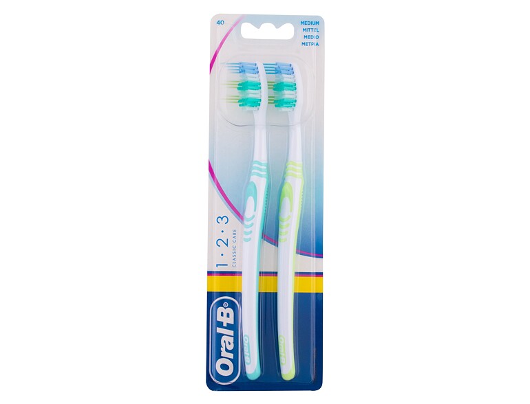 Spazzolino da denti Oral-B 1-2-3 Classic Medium 2 St.