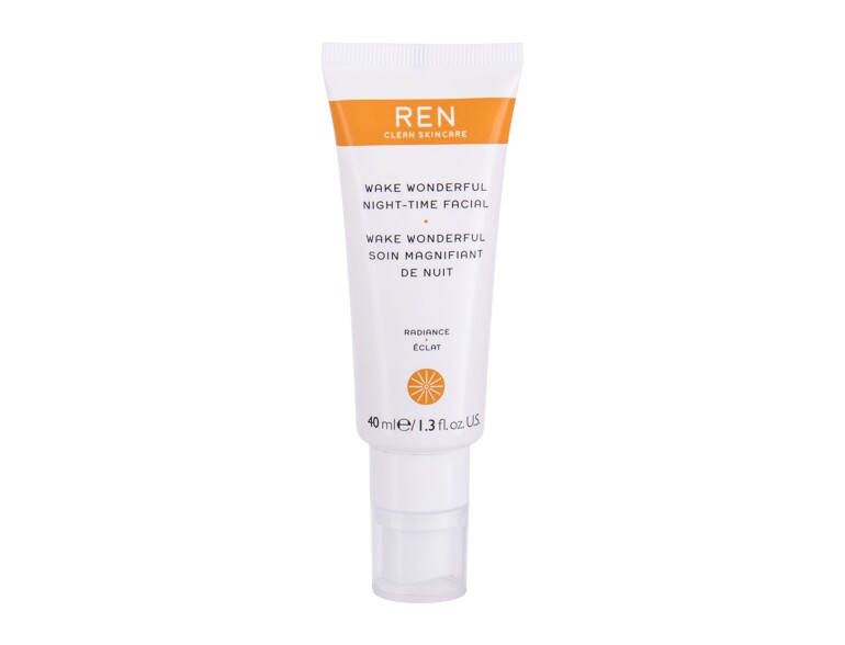Crema notte per il viso REN Clean Skincare Radiance Wake Wonderful Night-Time Facial 40 ml scatola d