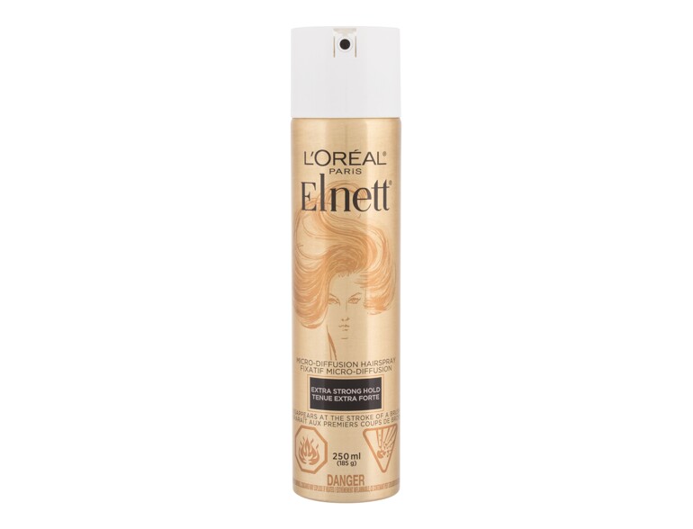 Haarspray  L'Oréal Paris Elnett Extra Strong Hold Micro-Diffusion 250 ml Beschädigtes Flakon