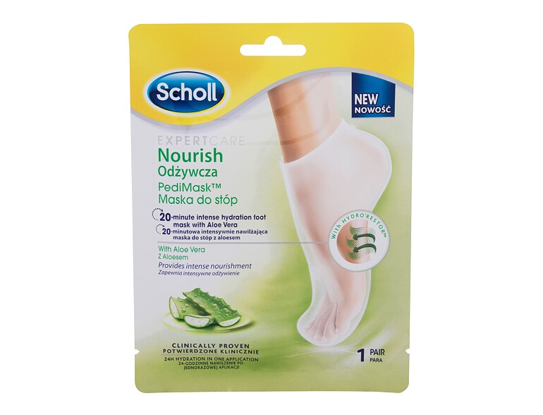 Maschera per piedi Scholl Expert Care Nourishing Foot Mask Aloe Vera 1 St.
