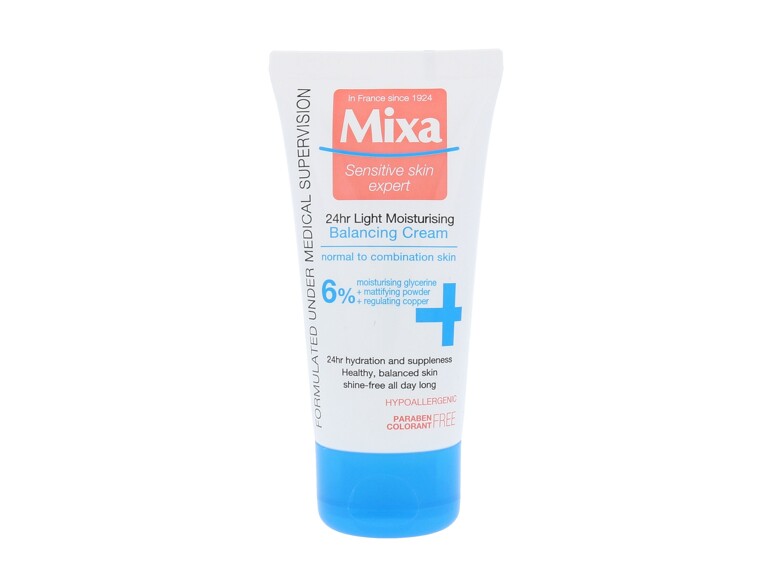 Crème de jour Mixa 24H Moisturising Balancing Cream 50 ml sans boîte