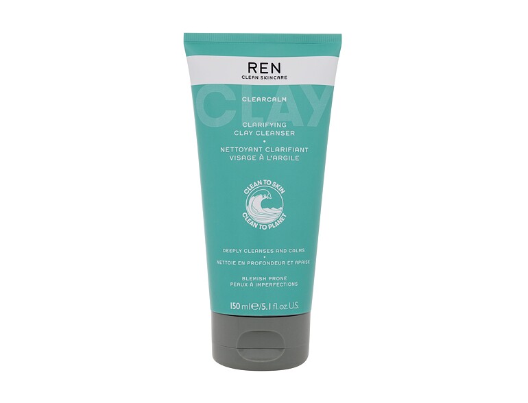 Gel detergente REN Clean Skincare Clearcalm 3 Clarifying Clay Cleanser 150 ml