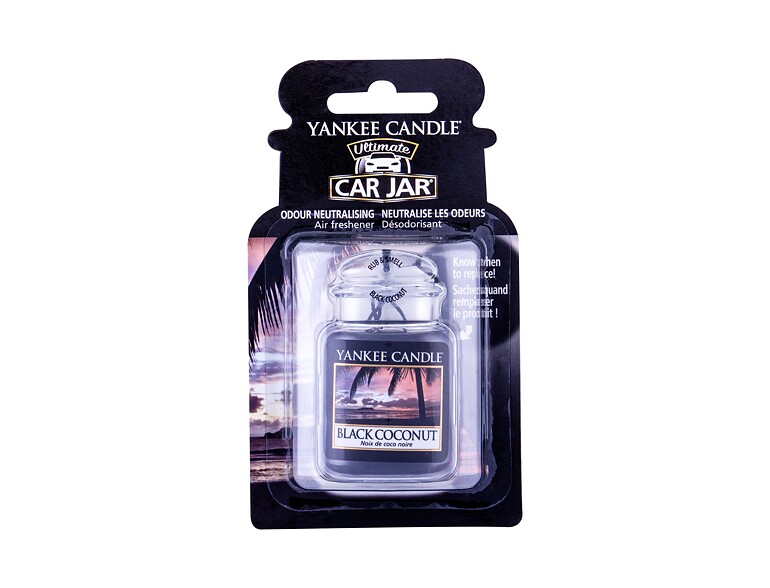 Autoduft Yankee Candle Black Coconut Car Jar 1 St. Beschädigte Verpackung