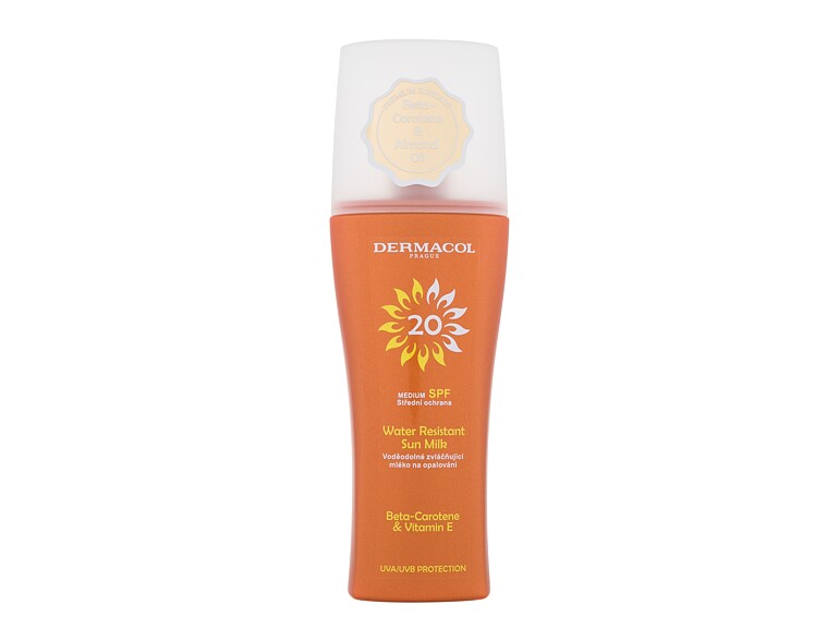 Soin solaire corps Dermacol Sun Water Resistant Milk Spray SPF20 200 ml