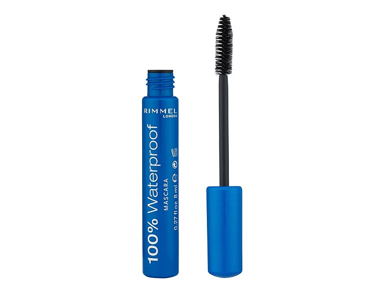 Mascara Rimmel London 100% Waterproof 8 ml 001 Black Black