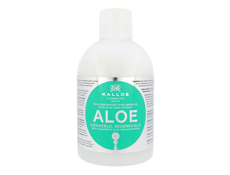 Shampooing Kallos Cosmetics Aloe Vera 1000 ml flacon endommagé