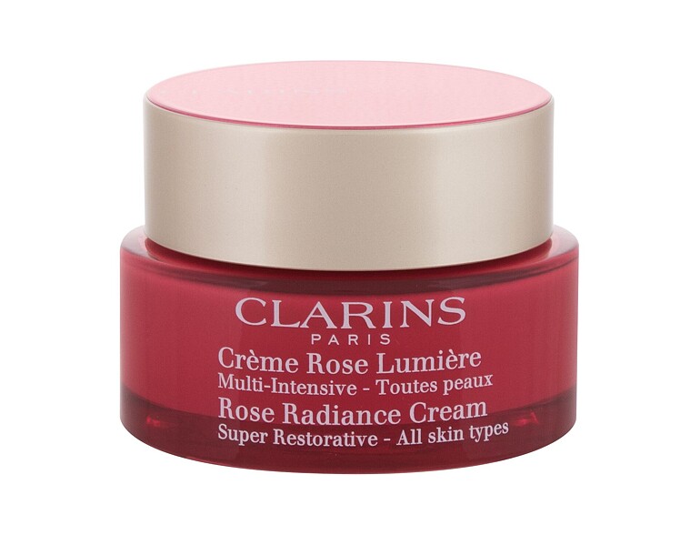 Crema giorno per il viso Clarins Rose Radiance 50 ml scatola danneggiata