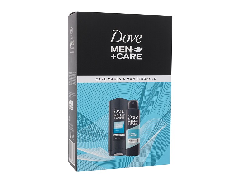 Doccia gel Dove Men + Care Clean Comfort Duo Gift Set 250 ml scatola danneggiata Sets