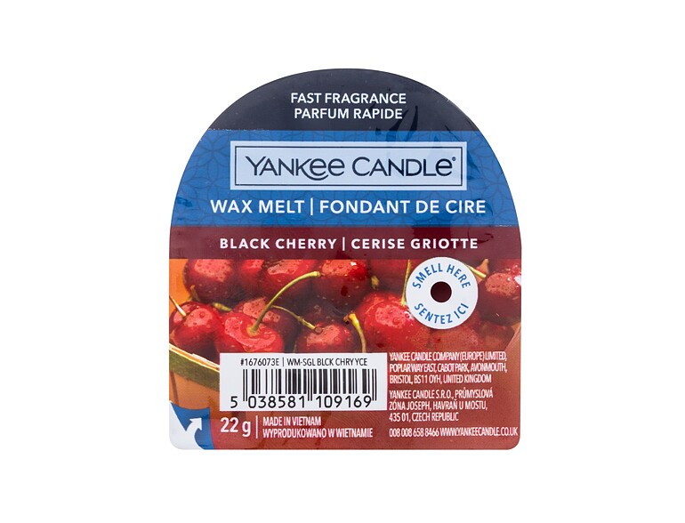 Cera profumata Yankee Candle Black Cherry 22 g confezione danneggiata