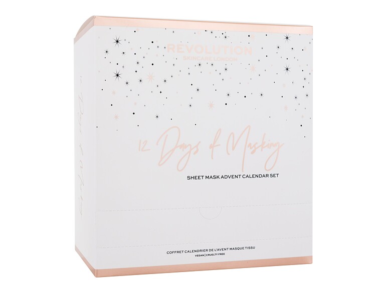 Gesichtsmaske Revolution Skincare 12 Days Of Masking Sheet Mask Advent Calendar 1 St. Beschädigte Schachtel Sets