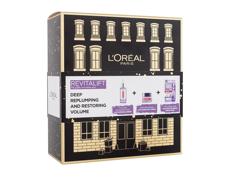 Tagescreme L'Oréal Paris Revitalift Filler HA Deep Replumping And Restoring Volume 50 ml Beschädigte Schachtel Sets
