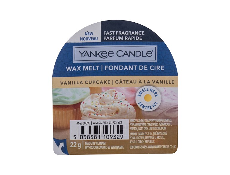 Duftwachs Yankee Candle Vanilla Cupcake 22 g Beschädigte Verpackung
