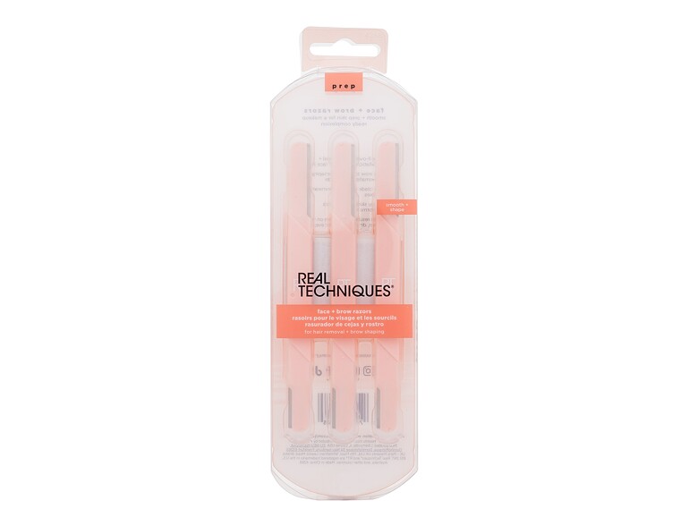 Wimpern- und Augenbrauenpflege Real Techniques Prep Face + Brow Razors 1 St. Beschädigte Schachtel