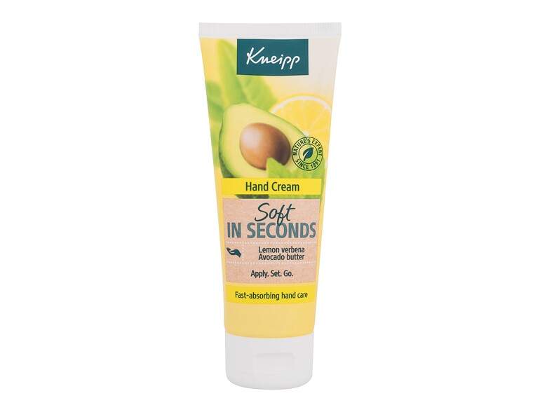Crema per le mani Kneipp Hand Cream Soft In Seconds Lemon Verbena & Apricots 75 ml