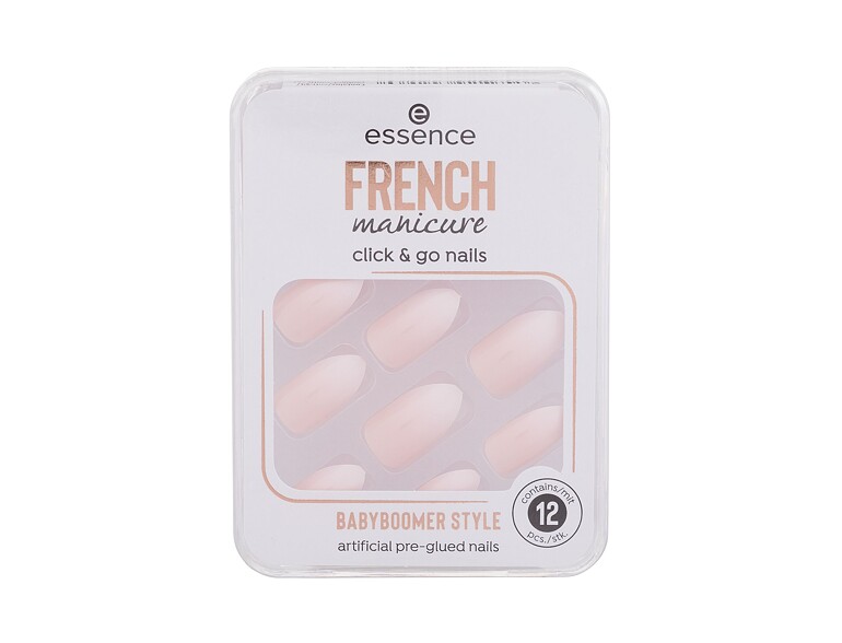 Kunstnägel Essence French Manicure Click & Go Nails 12 St. 02 Babyboomer Beschädigte Schachtel
