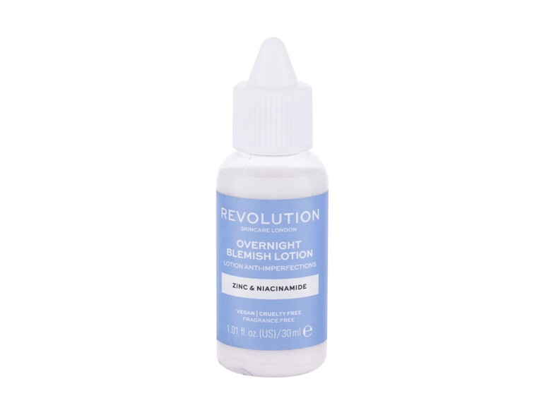 Lokale Hautpflege Revolution Skincare Overnight Blemish Lotion Zinc & Niacinamide 30 ml Beschädigte Schachtel