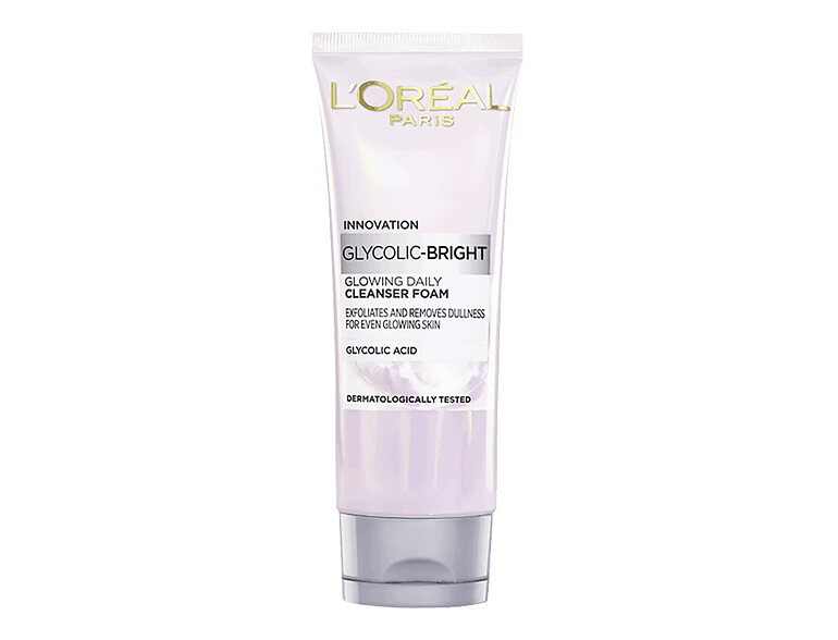 Mousse nettoyante L'Oréal Paris Glycolic-Bright Glowing Daily Cleanser Foam 100 ml