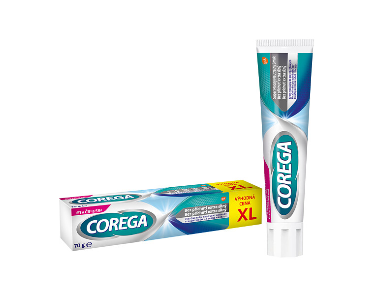 Crème fixative pour prothèses dentaires Corega Flavourless Extra Strong 70 g