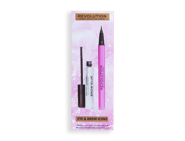 Gel e pomate per sopracciglia Makeup Revolution London Eye & Brow Icons Gift Set 3 ml Sets