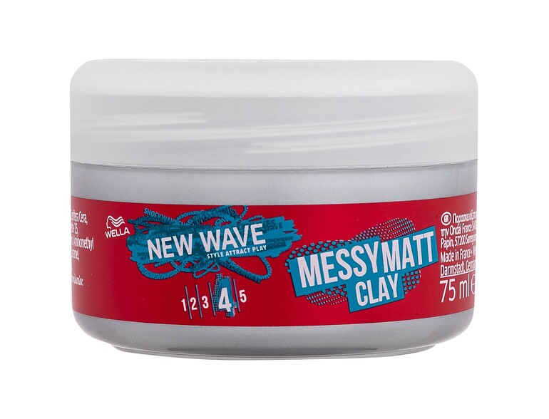 Für Haardefinition Wella New Wave Messy Matt Clay 75 ml