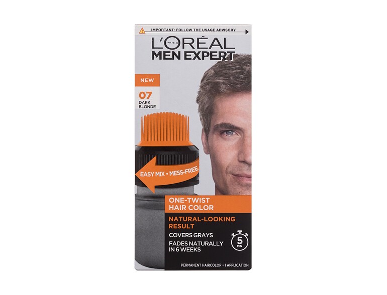 Haarfarbe L'Oréal Paris Men Expert One-Twist Hair Color 50 ml 07 Dark Blonde Beschädigte Schachtel