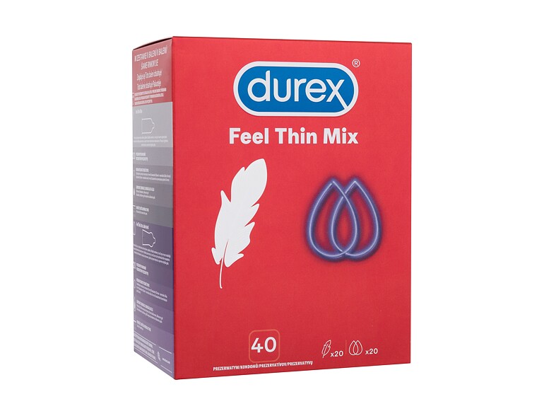 Kondom Durex Feel Thin Mix 40 St. Beschädigte Schachtel