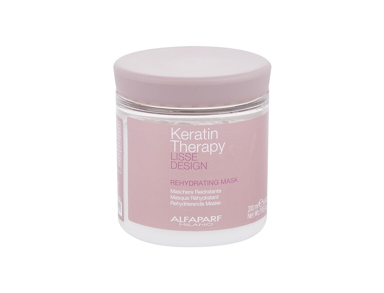 Haarmaske ALFAPARF MILANO Keratin Therapy Lisse Design Rehydrating 200 ml Beschädigte Verpackung