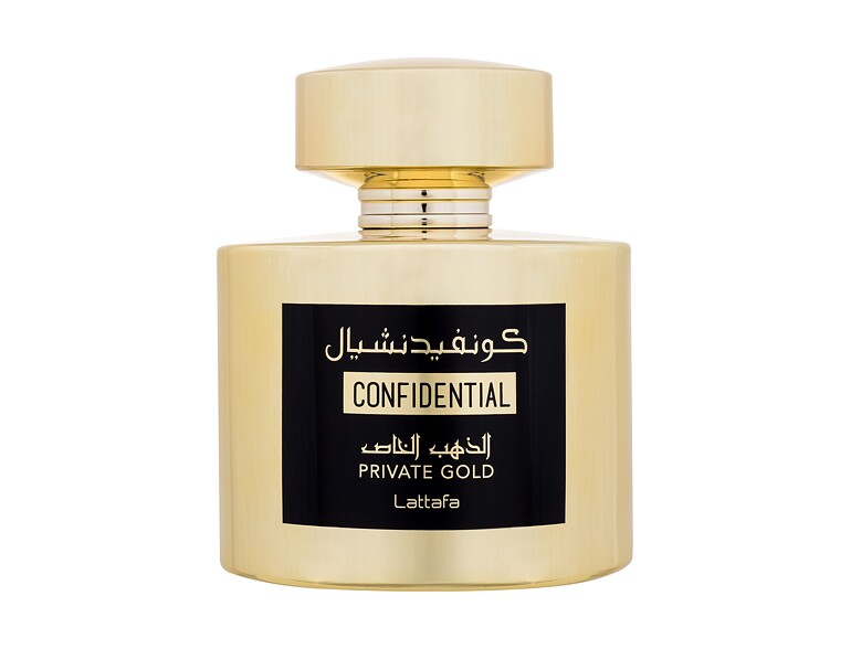 Eau de parfum Lattafa Confidential Private Gold 100 ml boîte endommagée