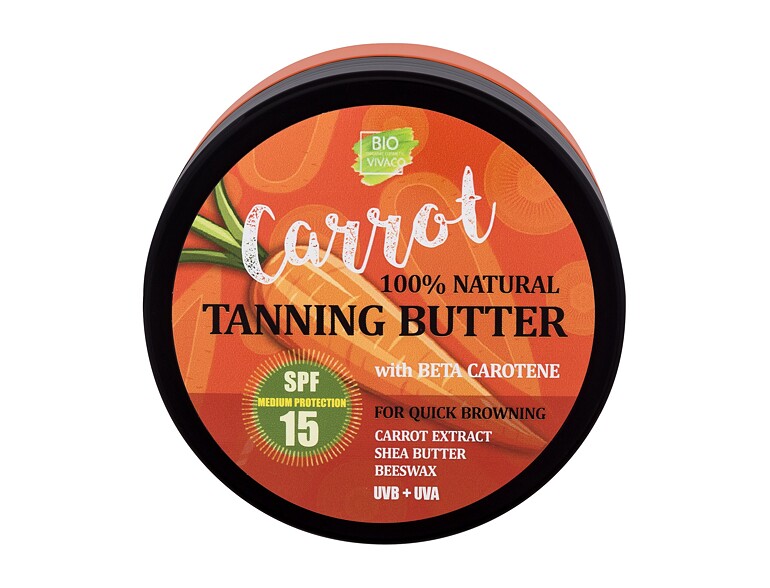 Soin solaire corps Vivaco Bio Carrot Tanning Butter SPF15 150 ml