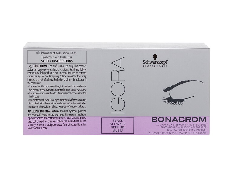 Augenbrauenfarbe Schwarzkopf Professional Igora Bonacrom 15 ml Black Beschädigte Schachtel