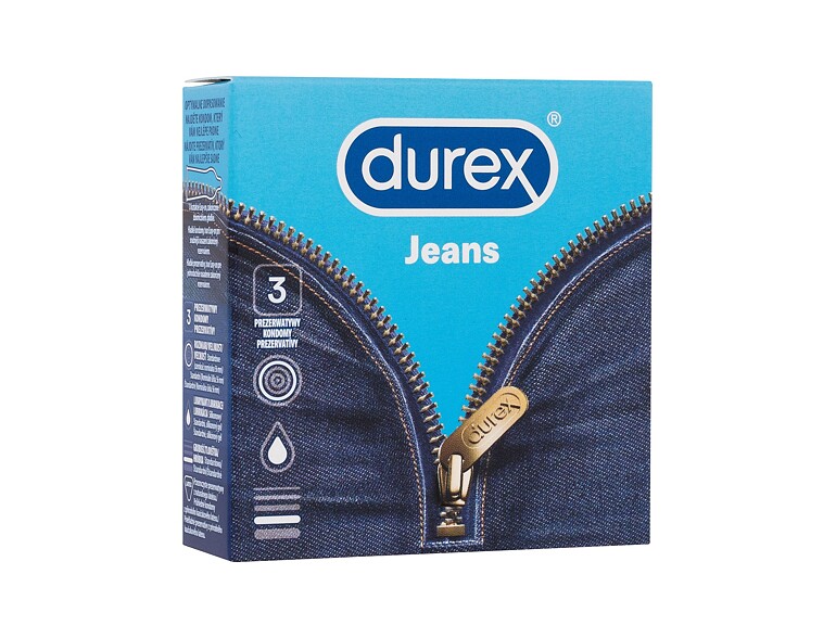 Kondom Durex Jeans 3 St. Beschädigte Schachtel