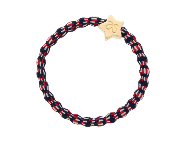 Haargummi By Eloise London Gold Star Red White and Blue 1 St.