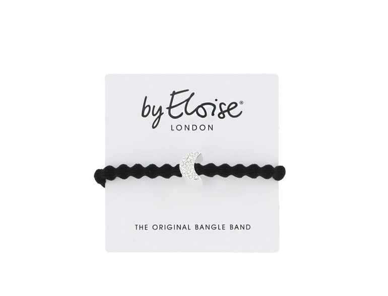 Haargummi By Eloise London Silver Bling Diamanté Moon Black 1 St. Black