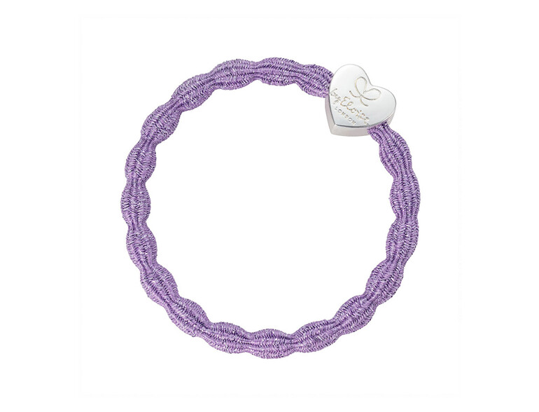 Haargummi By Eloise London Metallic Silver Heart Lilac 1 St. Lilac