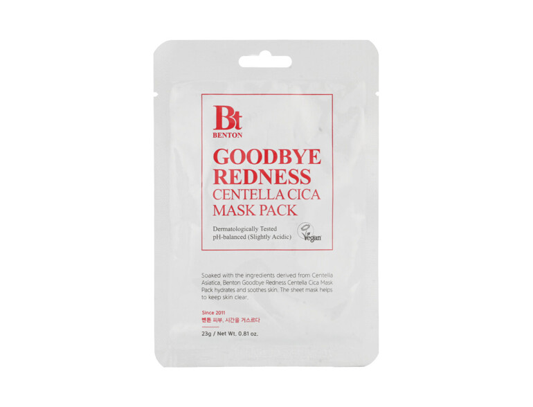 Gesichtsmaske Benton Goodbye Redness Cica Mask Pack 23 g