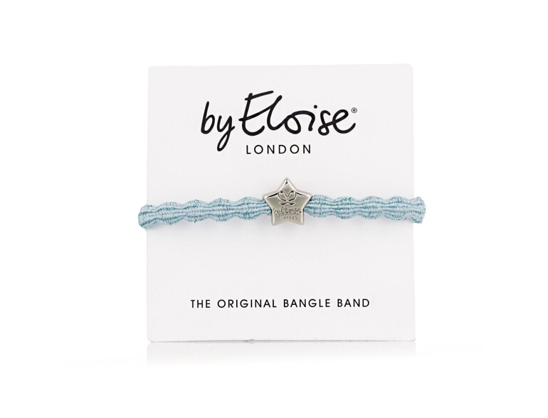 Haargummi By Eloise London Metallic Silver Star 1 St. Light Blue