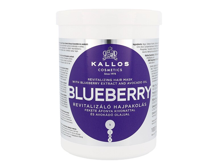 Haarmaske Kallos Cosmetics Blueberry 1000 ml