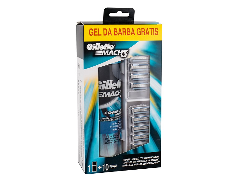 Rasiergel Gillette Mach3 Complete Defense Extra Comfort 200 ml Beschädigte Schachtel Sets