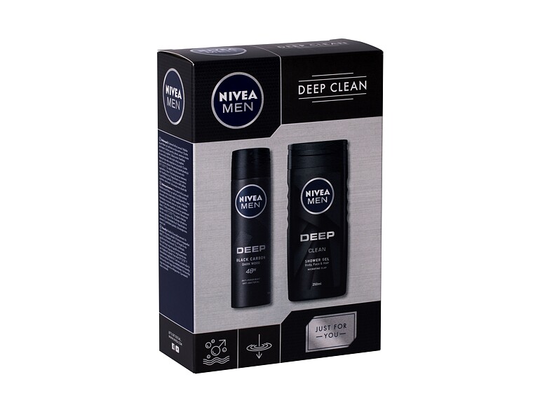 Duschgel Nivea Men Deep Clean 250 ml Beschädigte Schachtel Sets