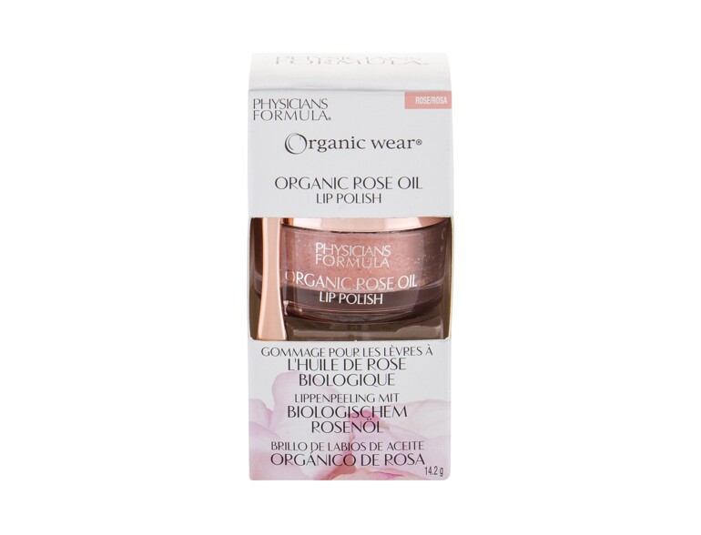 Peeling Physicians Formula Organic Wear Organic Rose Oil Lip Polish 14,2 g Rose Beschädigte Schachtel