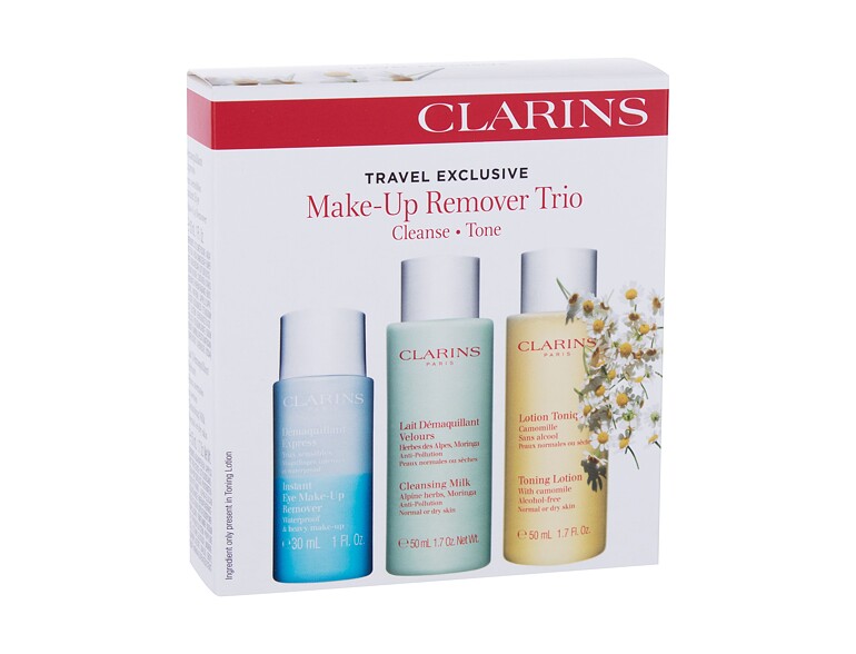 Lotion nettoyante Clarins Make-Up Remover Trio 50 ml Sets