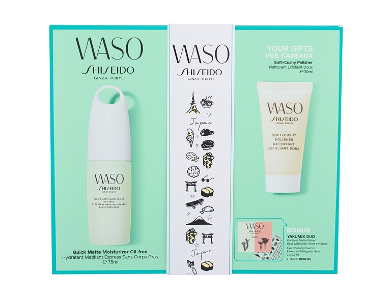 Gesichtsgel Shiseido Waso Quick Matte Moisturizer 75 ml Sets